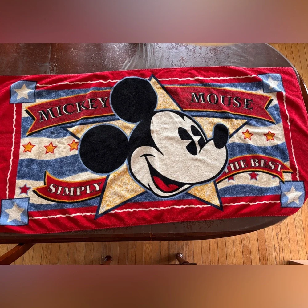 Disney Mickey Mouse Beach Towel “Simply The Best” Vintage